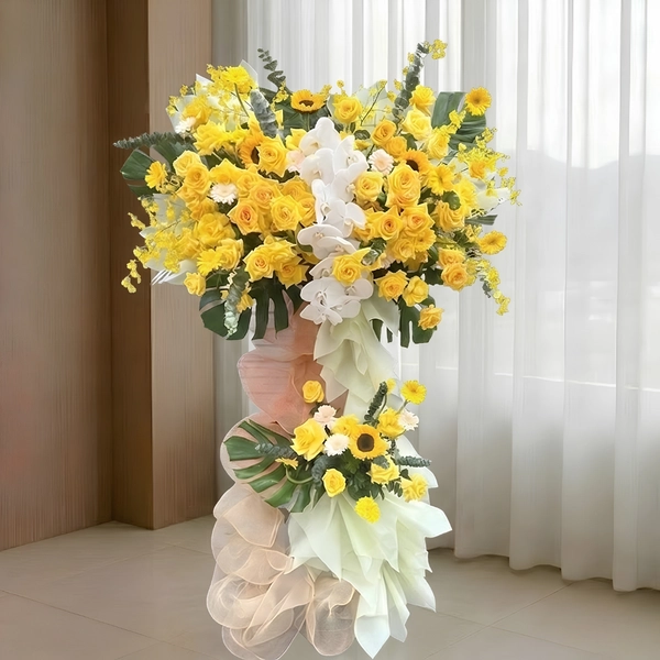 Kệ Hoa Khai Trương Vàng Phú Quý
