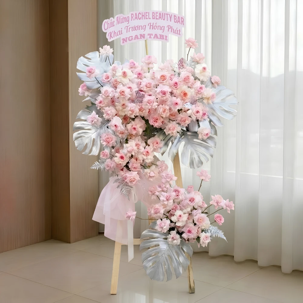 Hoa Khai Trương Hồng Nhẹ Nhàng