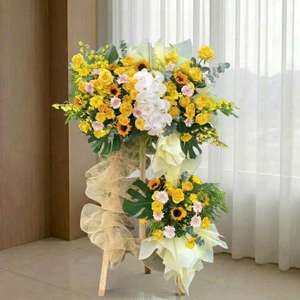 Kệ Hoa Khai Trương Đại Lợi Tone Vàng