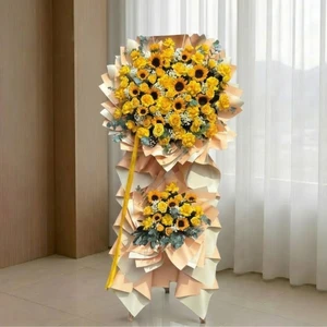 Kệ Hoa Hướng Dương Khai Trương 2 Tầng Thịnh Vượng