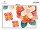 Decal Trang Trí Tết Viền Góc Kính Hoa Khai Phát Tài