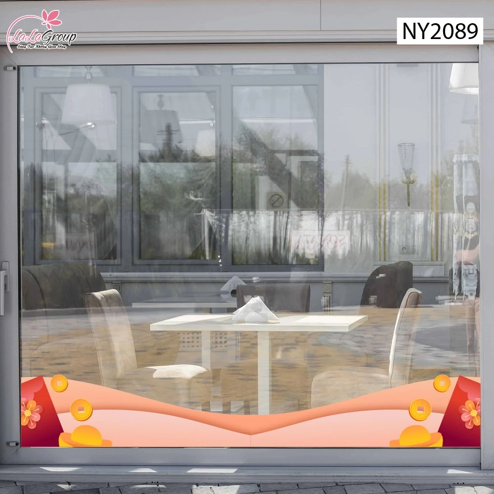 Decal Trang Trí Tết Chân Tường Dải Mây Phối Bao Lì Xì Phú Quý