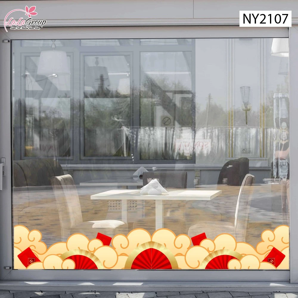 Decal Trang Trí Tết Chân Tường Viền Sóng Mây Cát Tường Như Ý