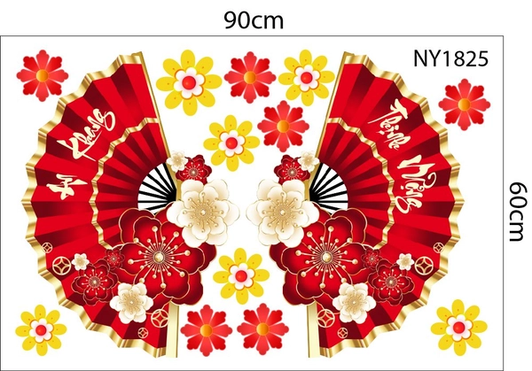 Combo Decal Trang Trí Tết Kim Mùi Rước Tài Lộc Đón Xuân 2027