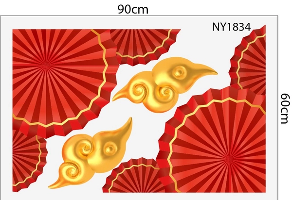 Combo Decal Trang Trí Tết 2027 Song Mùi Và Các Bạn Vui Múa Lân Đón Xuân