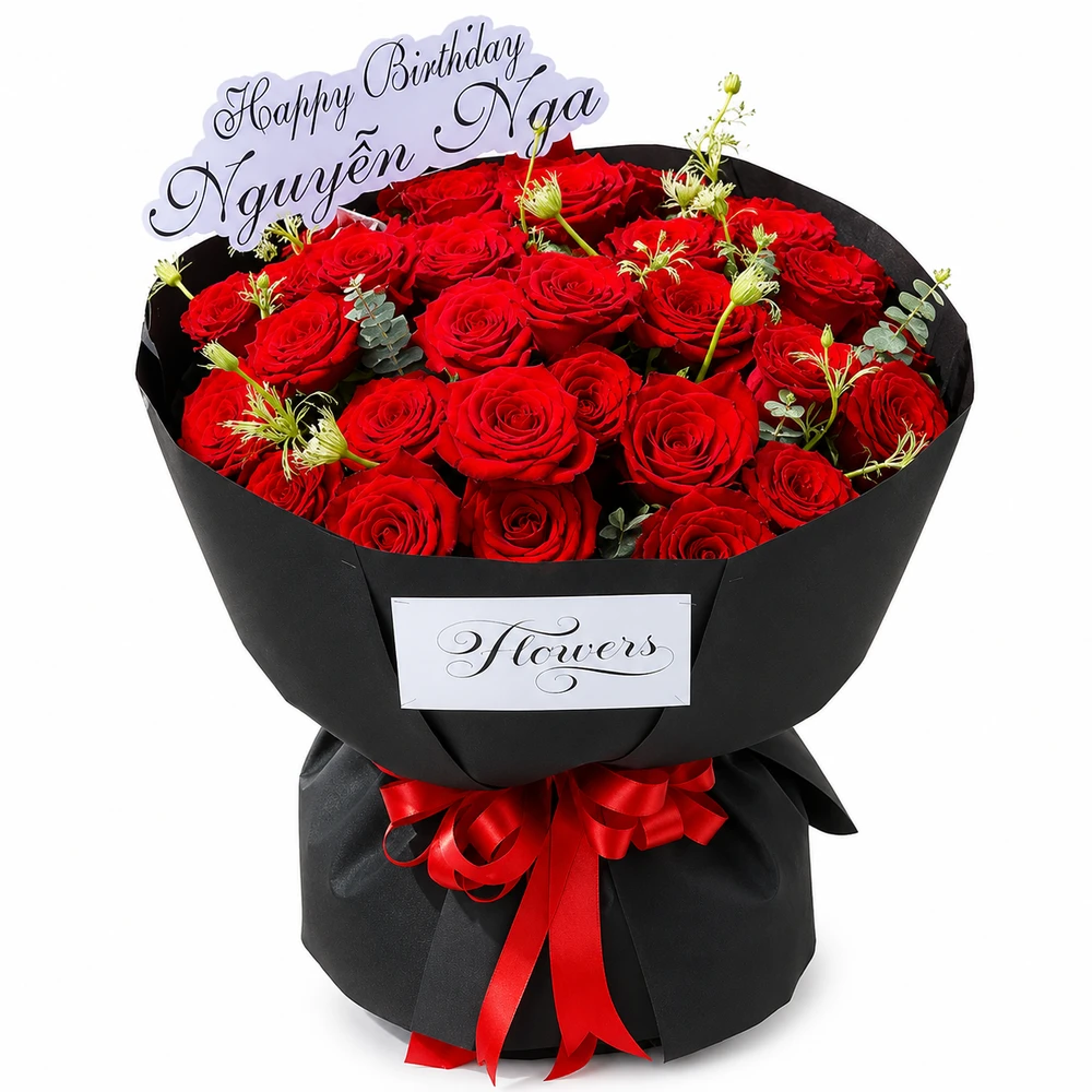 Bó Hồng Đỏ Xinh Xắn