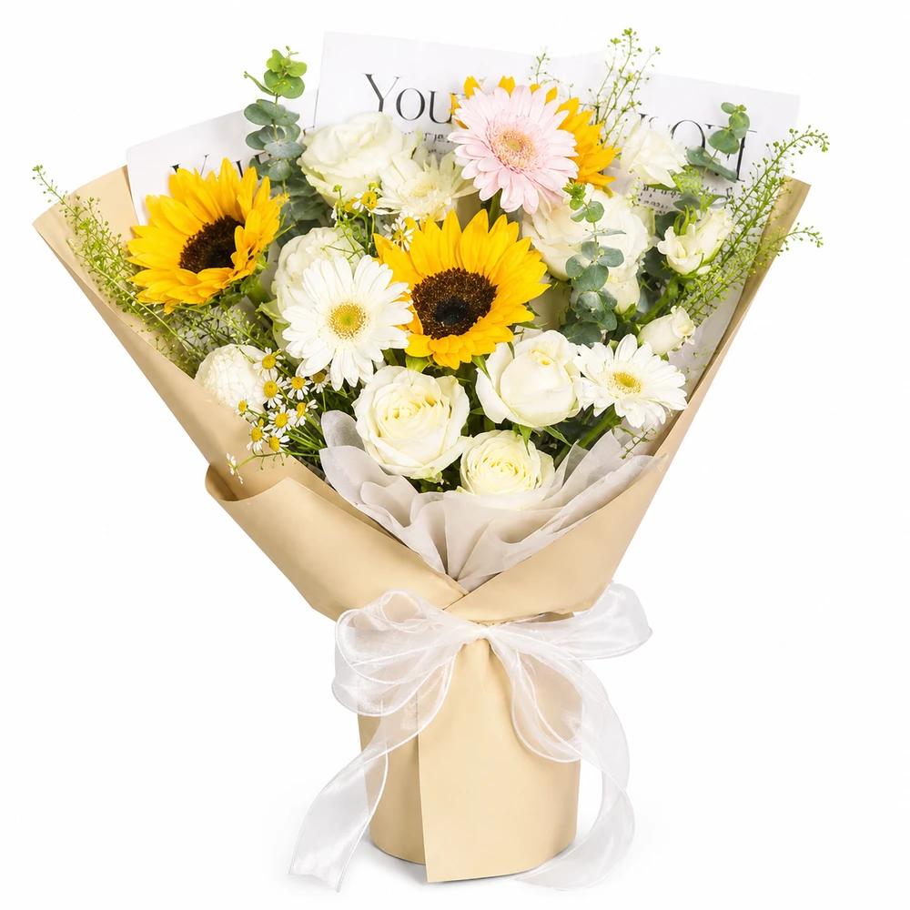 Bó Hoa Hướng Dương Tốt Nghiệp Phong Cách Hàn Quốc