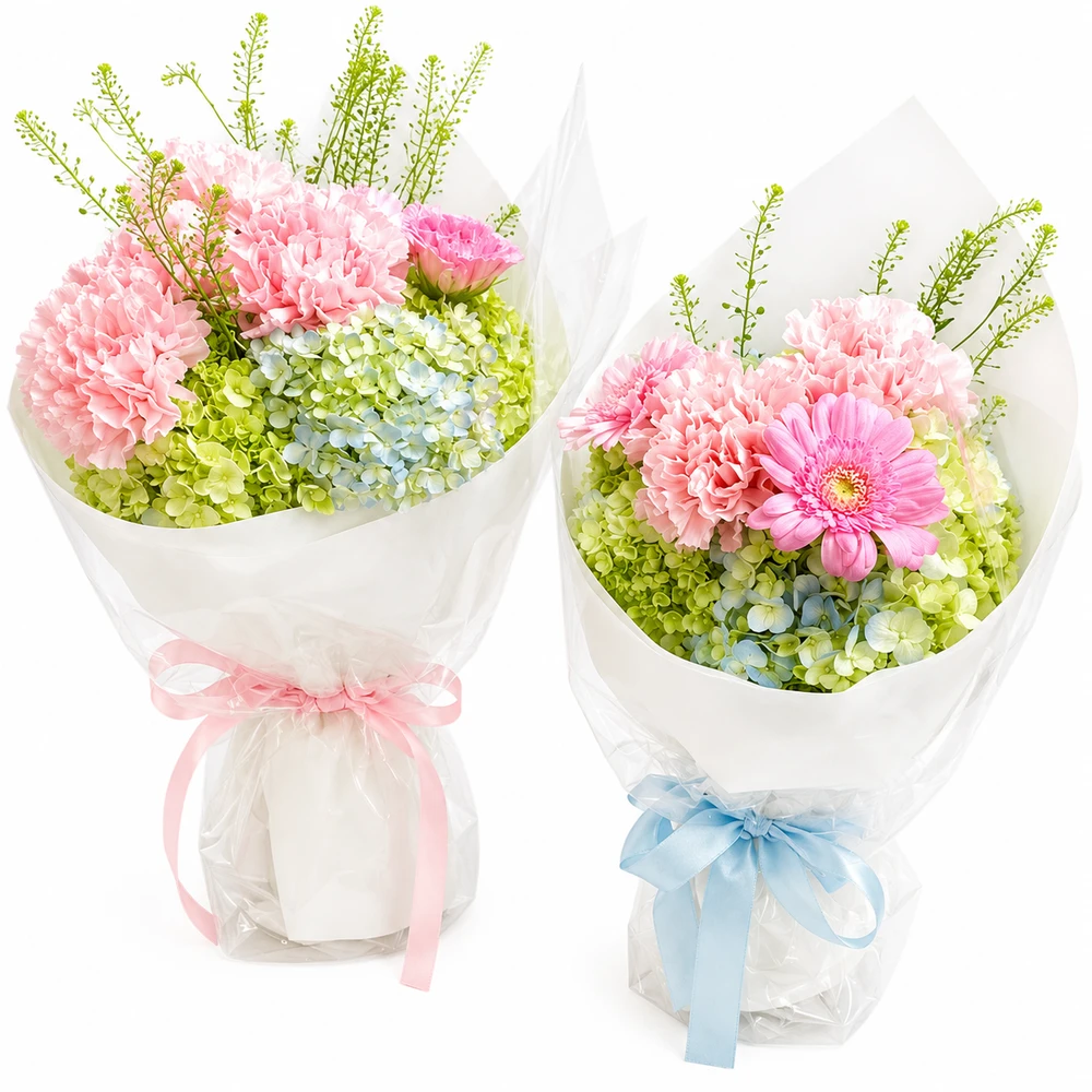Hoa Tú Cầu Mix Cúc Gerbera Hồng Mềm Mại
