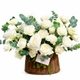 Giỏ Hoa Hồng Trắng Nhẹ Nhàng Thanh Lịch