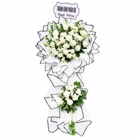 Kệ Hoa Viếng Chia Buồn Hoa Hồng Trắng Trang Nhã