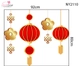 Decal Trang Trí Tết Dây Treo Lồng Đèn Truyền Thống May Mắn