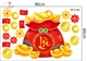 Decal Trang Trí Tết Túi Tiền Vàng Chữ Lộc