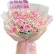 Bó Hoa Hồng Pastel Mix Bi Trắng Yêu Kiều