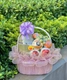 Giỏ Trái Cây Nhập Khẩu Tone Tím Pastel Kiêu Sa Thơ Mộng