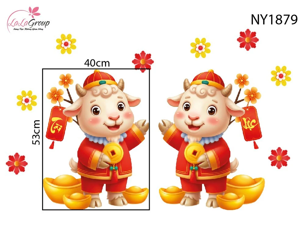 Decal Trang Trí Tết Tuấn Mã Đón Tài Lộc