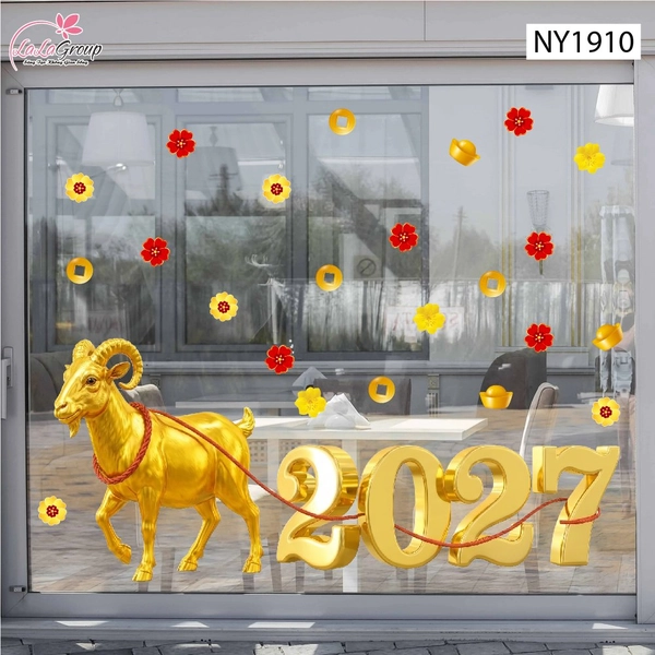 Combo Decal Trang Trí Tết Đinh Mùi Rước Lộc 2027