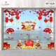Combo Decal Trang Trí Tết Song Mùi Chúc Mừng Năm Mới 2027