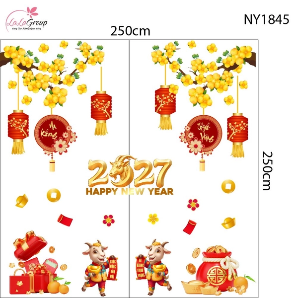 Combo Decal Trang Trí Tết An Khang Thịnh Vượng Rước Lộc Đầu Năm 2027