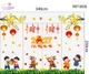 Combo Decal Trang Trí Tết Bé Vui Xuân Mừng Năm Mới Đinh Mùi