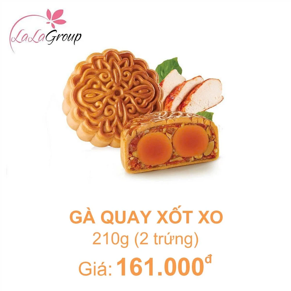 (GT2) Bánh Trung Thu KIDO Gà Quay Xốt XO 2 Trứng 210g