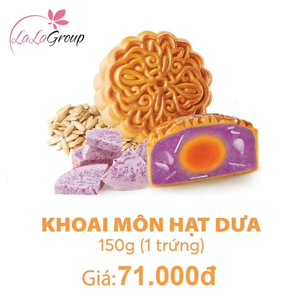(KM1) Bánh Trung Thu Kido Khoai Môn Hạt Dưa 1 trứng 150g