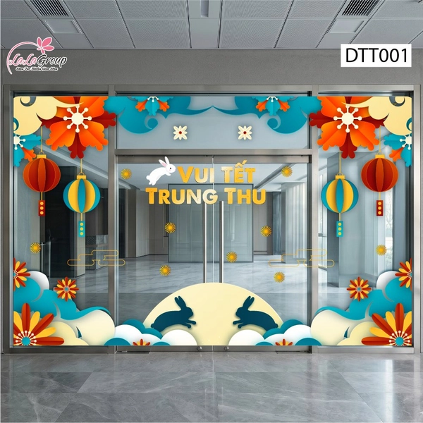 Combo Decal Trang Trí Trung Thu Thỏ Ngọc Vui Tết