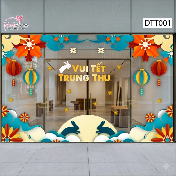 Combo Decal Trang Trí Trung Thu Thỏ Ngọc Vui Tết