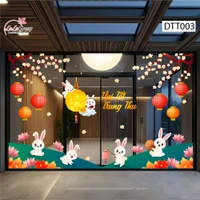 Combo Decal Trang Trí Trung Thu Thỏ Ngọc Vui Tết Đoàn Viên