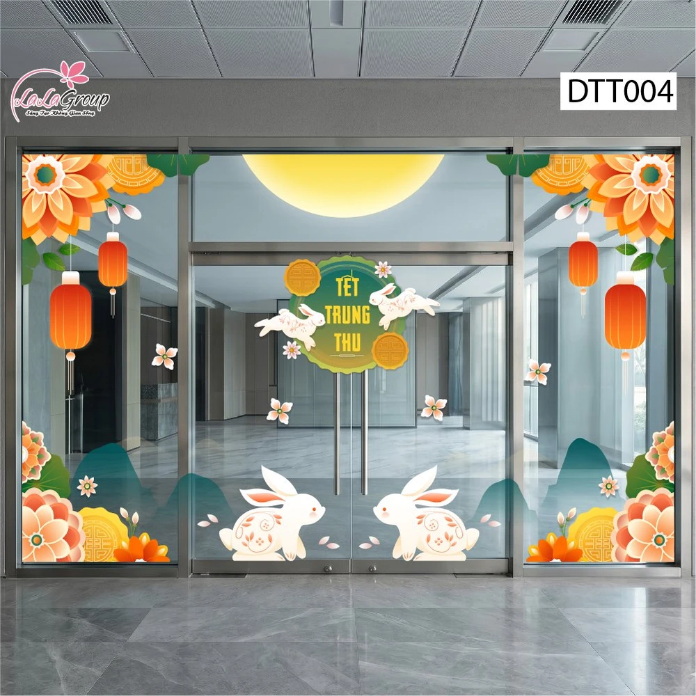 Combo Decal Trang Trí Trung Thu Trăng Rằm Tỏa Sáng