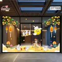 Combo Decal Trang Trí Trung Thu Hằng Nga Dạo Chơi Cung Trăng