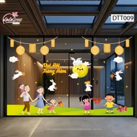 Combo Decal Trang Trí Trung Thu Gia Đình Vui Hội Trăng Rằm