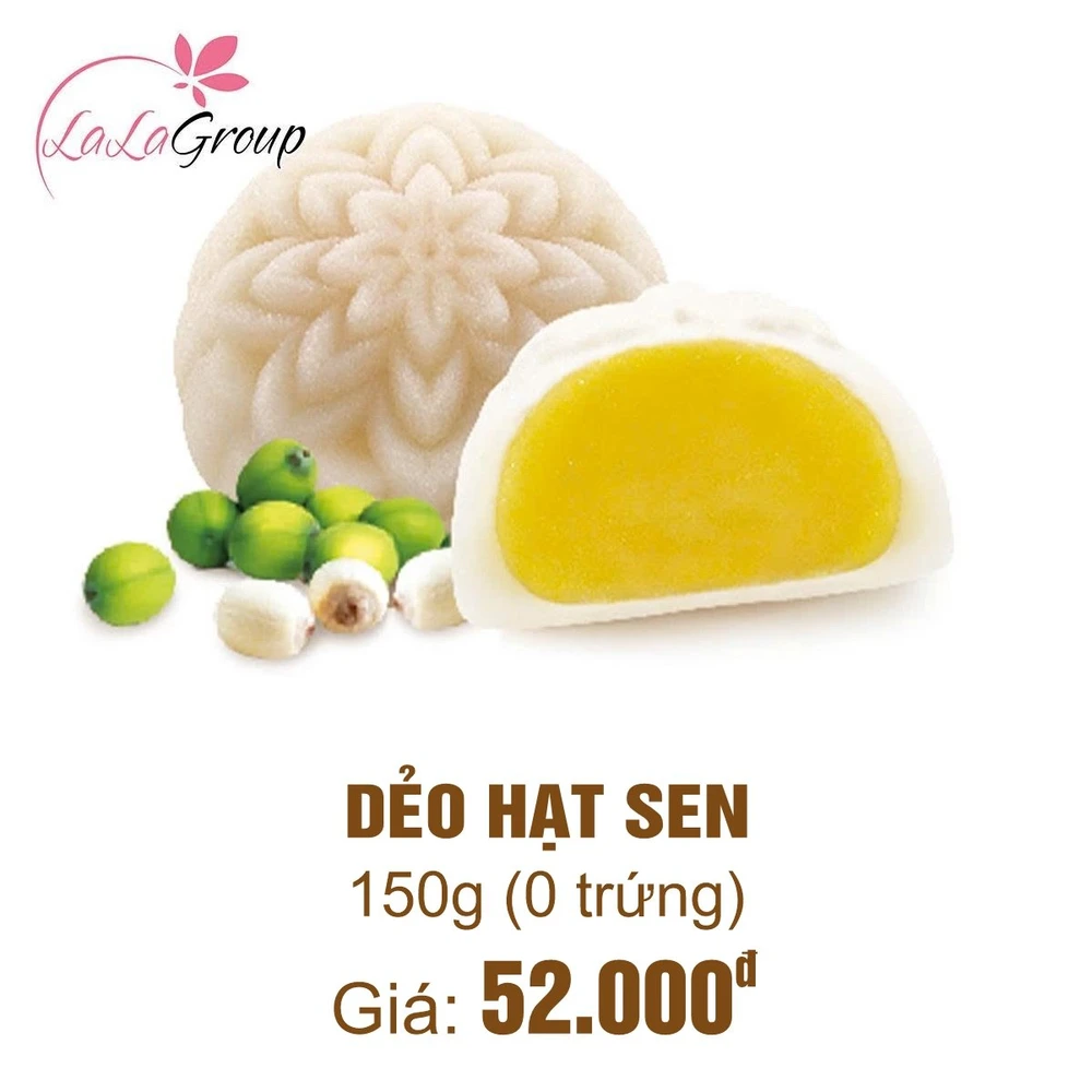 (DH0) Bánh Trung Thu Thọ Phát Dẻo Hạt Sen 0 Trứng 150g