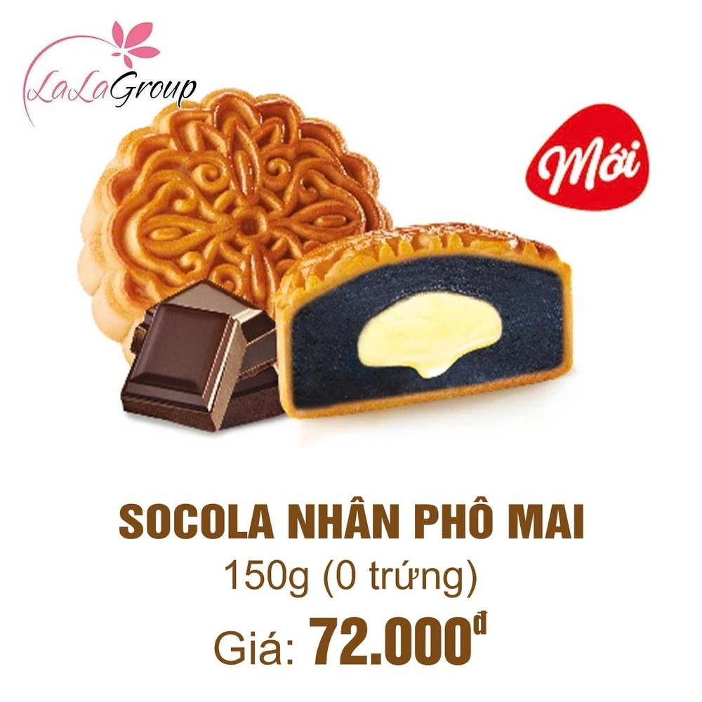 (TC0) Bánh Trung Thu Thọ Phát Sô Cô La Phô Mai 0 Trứng 150g
