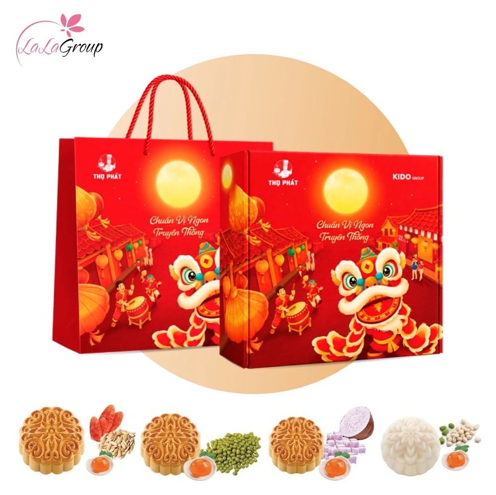 Hộp 4 Bánh Trung Thu Thọ Phát Nguyệt Cát