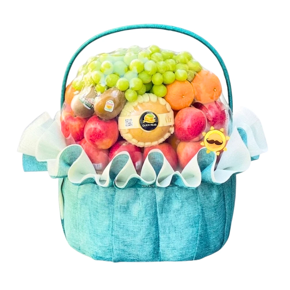 Giỏ Trái Cây Cao Cấp Tone Xanh An Yên