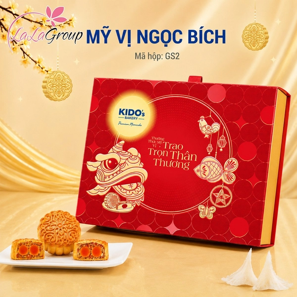 (GS2) Hộp 6 Bánh Trung Thu Kido Mỹ Vị Ngọc Bích
