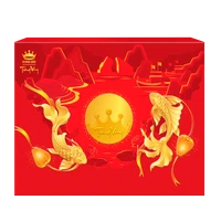(HND) Bánh Trung Thu Kinh Đô Trăng Vàng Hồng Ngọc An Thịnh (Đỏ) - Hộp 4 bánh 160g
