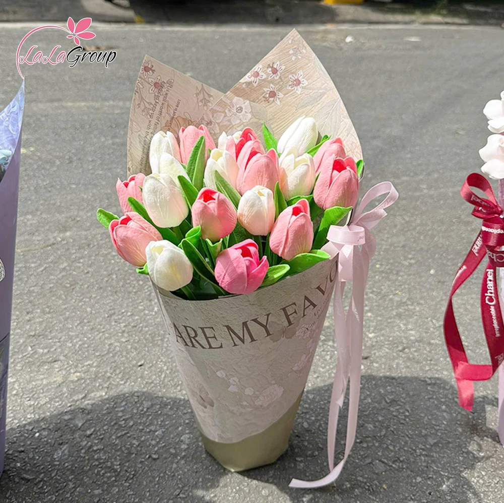 Bó Ốc Quế Hoa Hồng Sáp Tỷ Muội Mix Nơ Ngọt Ngào