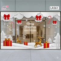 Combo Decal Nguyên Tấm Trang Trí Noel Chuông Nơ Đỏ Và Tuần Lộc Vàng Dán Cửa Kính