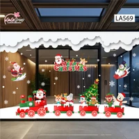Combo Decal Nguyên Tấm Trang Trí Noel Chuyến Tàu Giáng Sinh Cùng Các Bạn Nhỏ Đáng Yêu