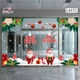 Combo Decal Nguyên Tấm Trang Trí Noel Hoa Trạng Nguyên, Quả Châu Treo Và Ông Già Noel