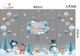 Combo Decal Nguyên Tấm Trang Trí Noel Người Tuyết Băng Giá, Quả Châu Xanh Sang Trọng