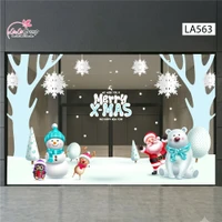 Combo Decal Nguyên Tấm Trang Trí Noel Người Tuyết, Ông Già Noel Và Gấu Bắc Cực