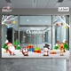 Combo Decal Nguyên Tấm Trang Trí Noel Ông Già Noel, Người Tuyết Và Tuần Lộc Vui Nhộn