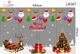 Combo Decal Nguyên Tấm Trang Trí Noel Rèm Dây Treo Chuông Vàng Cùng Cây Thông Rực Rỡ