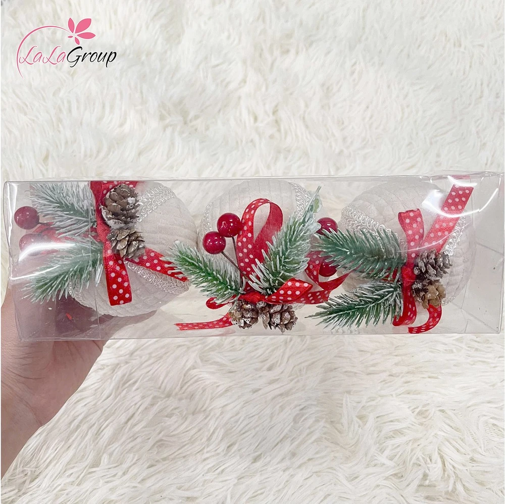 Hộp châu 3 trái trang trí noel