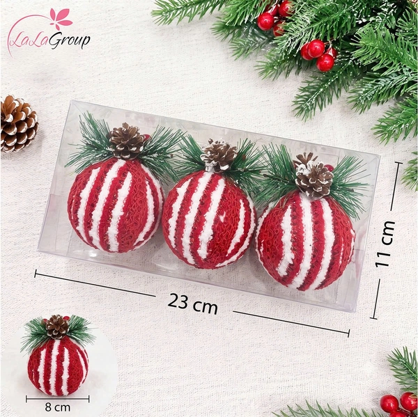 Hộp châu 3 trái trang trí noel