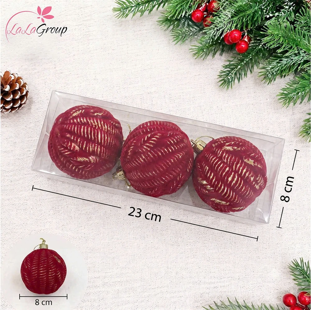 Hộp châu 3 trái trang trí noel