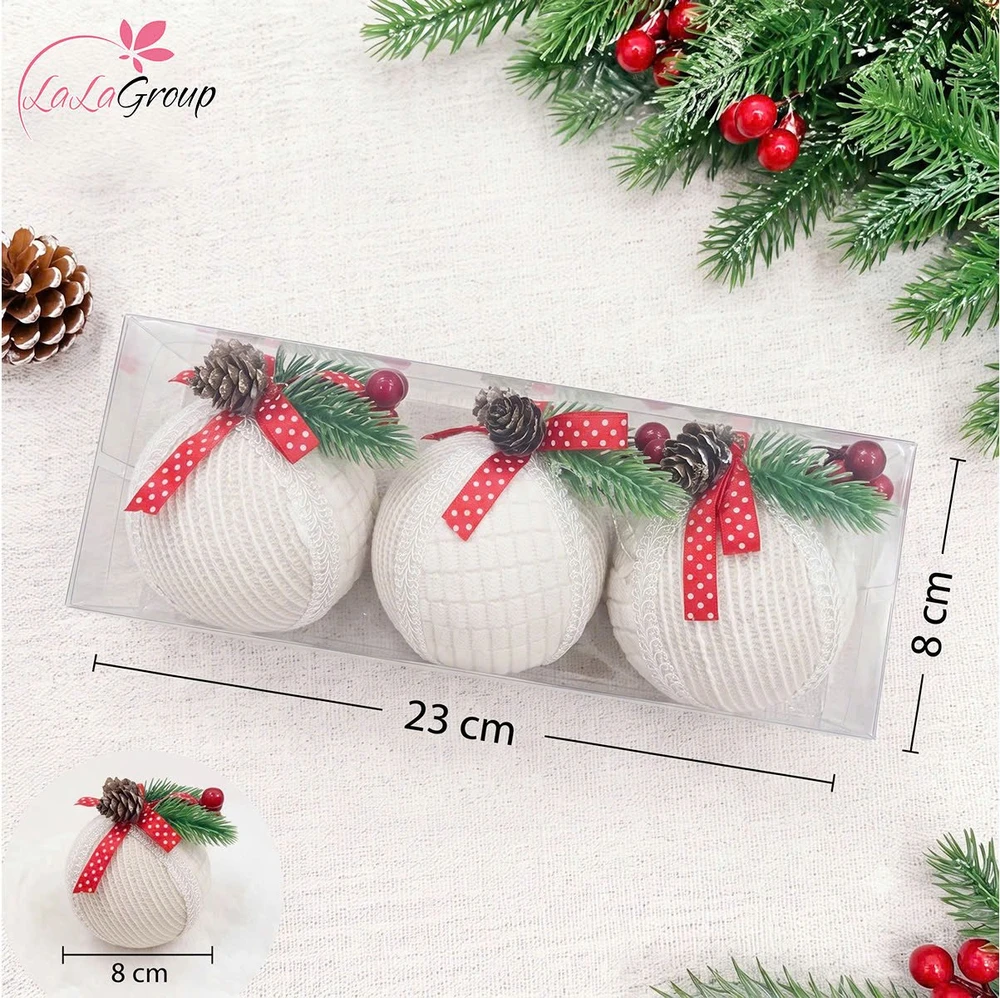 Hộp châu 3 trái trang trí noel