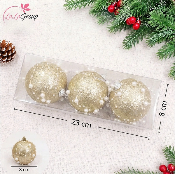 Hộp châu 3 trái trang trí noel